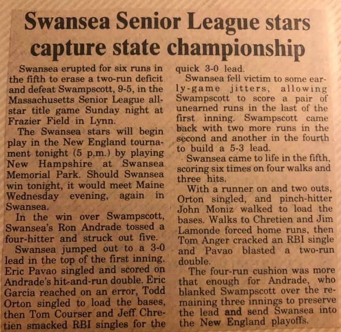 1985 MA State Champs Article