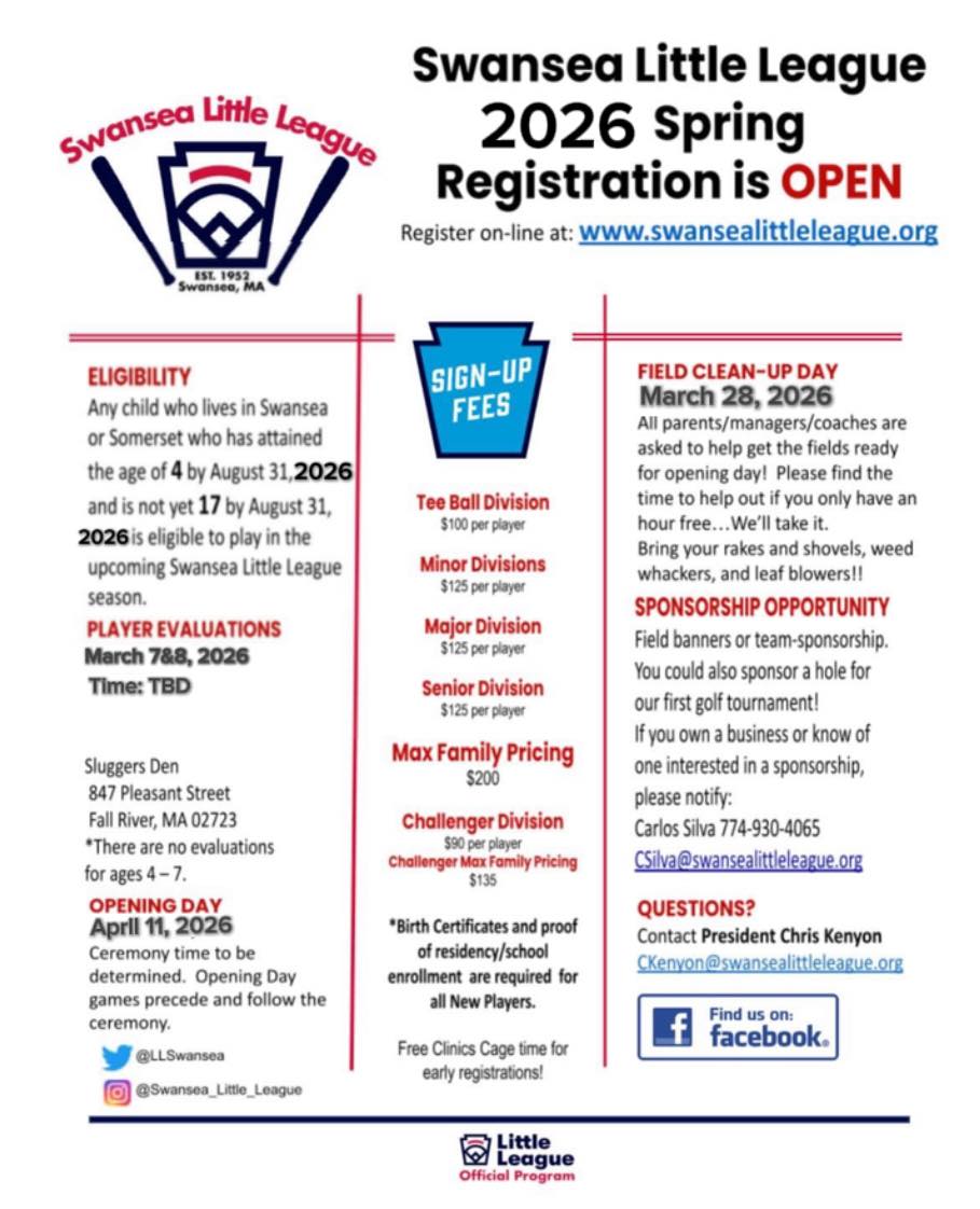 SLL 2026 Registration Flier